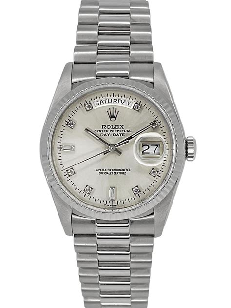 rolex day date silver gold|Rolex Day-Date silver dial.